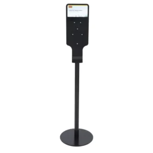 Borne d’hygiène sur pied Rubbermaid noire avec support AutoFoam