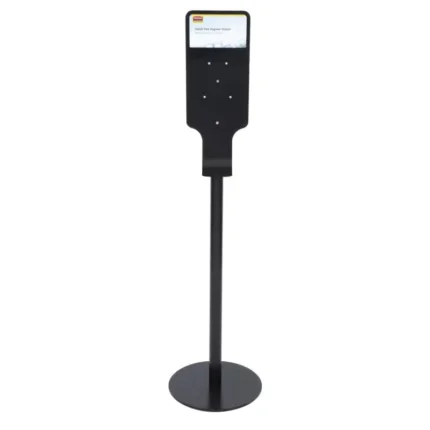 Borne d’hygiène sur pied Rubbermaid noire avec support AutoFoam