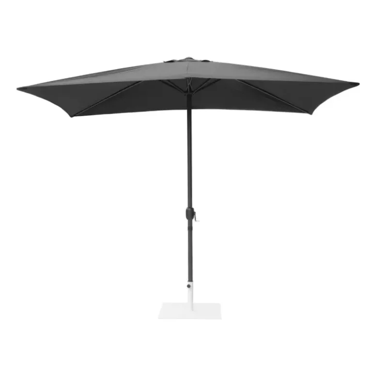Parasol rectangulaire Bolero Seville – DZ871 – 2x3m – Noir – Polyester 245g/m² – Manivelle