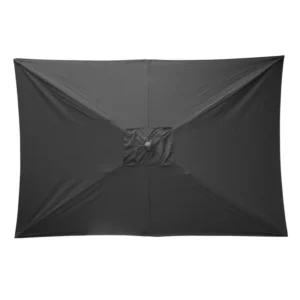 Parasol rectangulaire Bolero Seville – DZ871 – 2x3m – Noir – Polyester 245g/m² – Manivelle