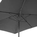 Parasol rectangulaire Bolero Seville – DZ871 – 2x3m – Noir – Polyester 245g/m² – Manivelle