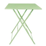 Table carrée pliante Bolero – FT271 – 600x600mm – Vert clair – Acier – Pliable