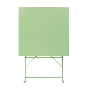 Table carrée pliante Bolero – FT271 – 600x600mm – Vert clair – Acier – Pliable