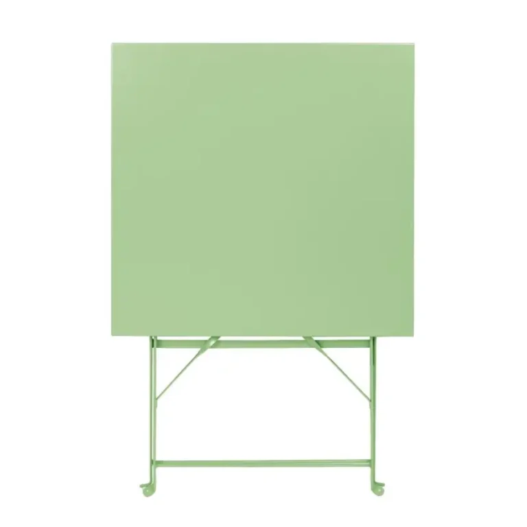 Table carrée pliante Bolero – FT271 – 600x600mm – Vert clair – Acier – Pliable