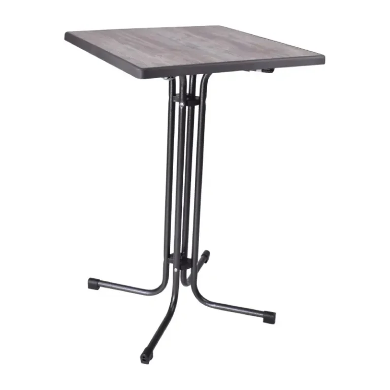 Table haute carrée pliante Limburg – FT988 – 70x70cm – Acier – Mange-debout