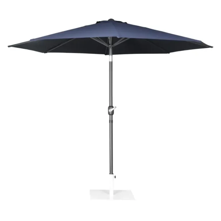 Parasol rond Bolero Seville – FU504 – 3m – Bleu marine – Polyester 245g/m² – Inclinable