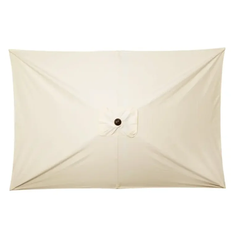 Parasol rectangulaire Bolero Seville – FU505 – 2x3m – Crème – Polyester 245g/m² – Manivelle