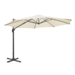 Parasol déporté professionnel Bolero Venice – FU507 – 3,5m – Crème – Rotation 360°