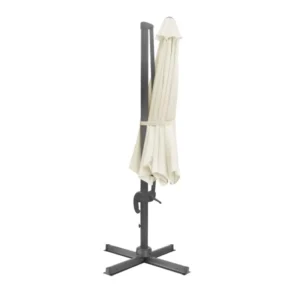 Parasol déporté professionnel Bolero Venice – FU507 – 3,5m – Crème – Rotation 360°