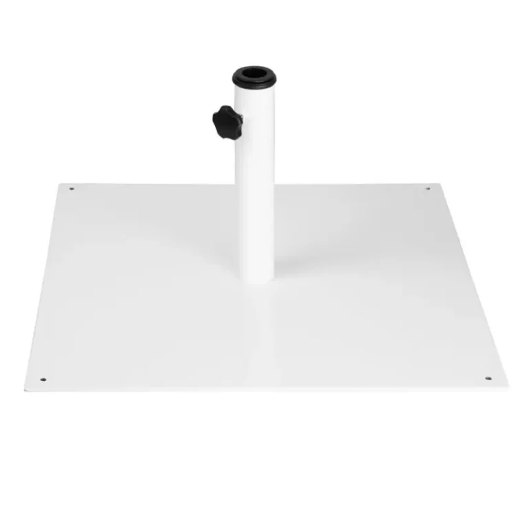 Pied de parasol plat en métal Bolero – FU510 – 18kg – Blanc – Ø48/38mm