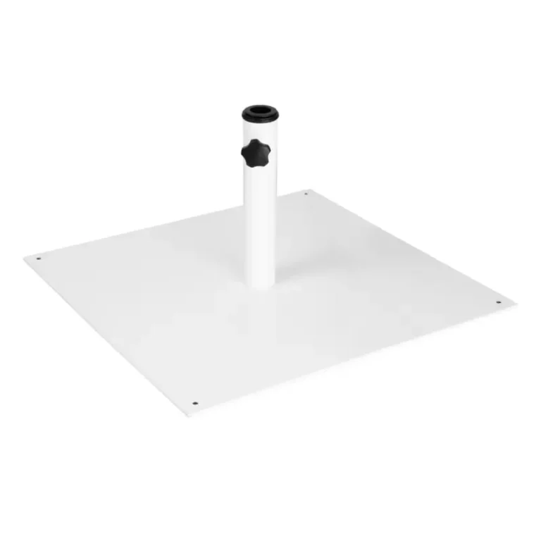 Pied de parasol plat en métal Bolero – FU510 – 18kg – Blanc – Ø48/38mm