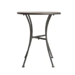 Table bistro ronde ajourée Bolero – GG703 – Ø600mm – Grise – Acier laqué