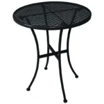 Table bistro ronde ajourée Bolero – GG705 – Ø600mm – Noire – Acier laqué