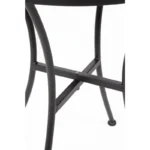 Table bistro ronde ajourée Bolero – GG705 – Ø600mm – Noire – Acier laqué