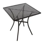 Table bistro carrée ajourée Bolero – GG706 – 700x700mm – Noire – Acier galvanisé