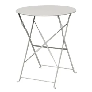 Table de terrasse pliante Bolero – GH556 – Ø595mm – Grise – Acier
