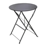 Table de terrasse pliante Bolero – GH558 – Ø595mm – Noire – Acier