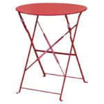 Table de terrasse pliante Bolero – GH560 – Ø595mm – Rouge – Acier