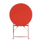 Table de terrasse pliante Bolero – GH560 – Ø595mm – Rouge – Acier