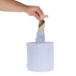 Bobine bleue Jantex 1 pli, détail du gaufrage