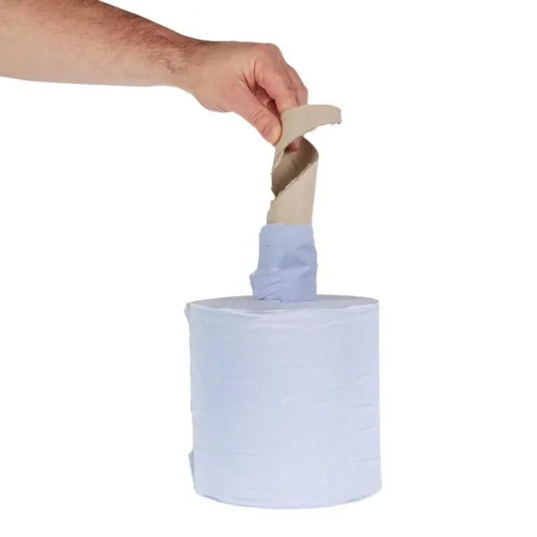 Bobine bleue Jantex 1 pli, détail du gaufrage