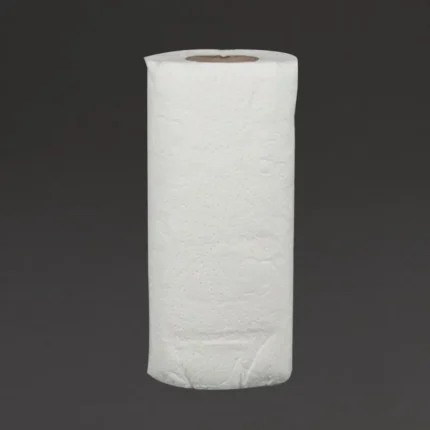 Essuie-tout blanc 2 plis Jantex lot de 24 rouleaux