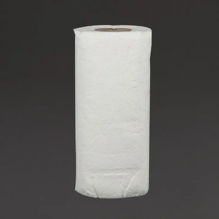 Essuie-tout blanc 2 plis Jantex lot de 24 rouleaux