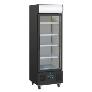 Vitrine réfrigérée Polar GH426 noire vue de face
