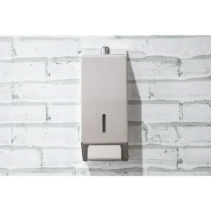 Distributeur de savon inox Jantex vu de profil