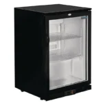 Arrière-bar Polar GL001 1 porte pivotante noir vue de droite