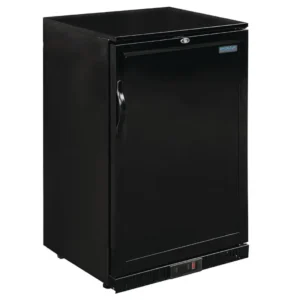 Arrière-bar Polar GL015 1 porte pleine noir vue de face