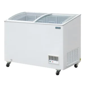 Congélateur coffre vitré Polar GM499 vue de face