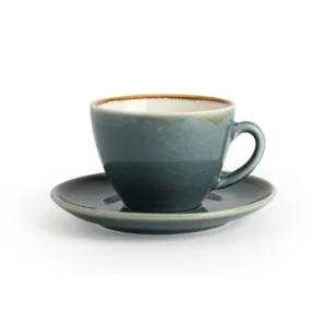 Tasse cappuccino Olympia Kiln avec sa soucoupe