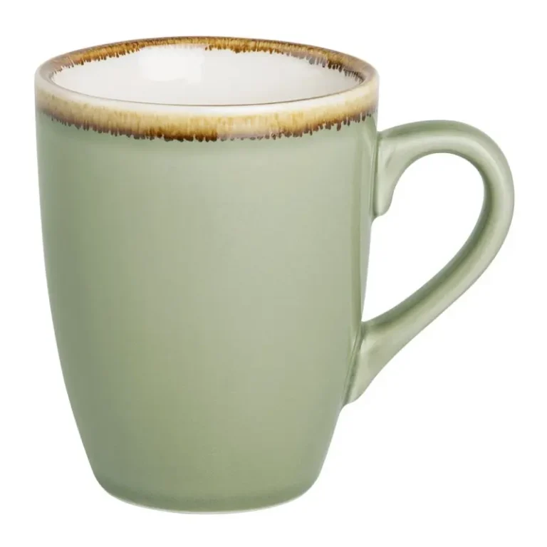Mug Olympia Kiln coloris mousse en service