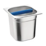 Bac à marc de café GN 1/6 en inox avec barre de frappe