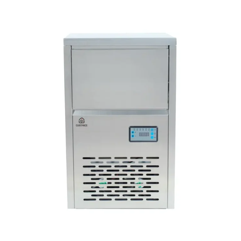 Machine à glaçons pleins CUISTANCE inox, 30 kg par 24 h, réserve 10 kg