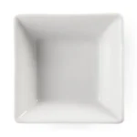 Mini plats carrés Olympia Whiteware 75 x 75 mm en porcelaine blanche vitrifiée, lot de 12