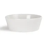 Mini plats ronds Olympia Whiteware 75 mm en porcelaine blanche vitrifiée, lot de 12