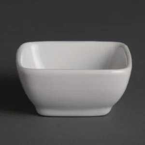 Mini ravier arrondi Olympia Whiteware blanc de 60 mm en porcelaine