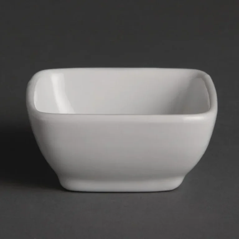 Mini ravier arrondi Olympia Whiteware blanc de 60 mm en porcelaine