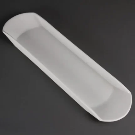 Plat Gondola Olympia 560 x 150 mm en porcelaine blanche pour buffet