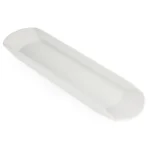 Plat Gondola Olympia 560 x 150 mm en porcelaine blanche pour buffet
