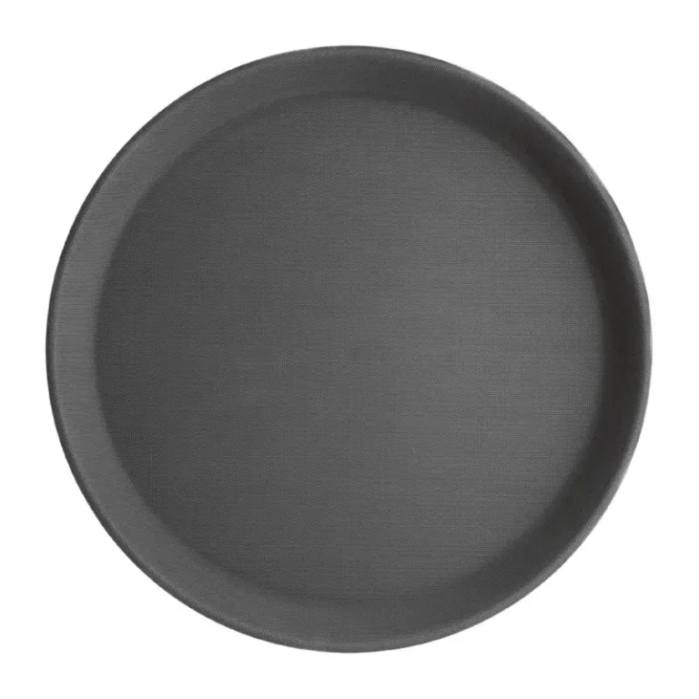 Plateau antidérapant rond noir Olympia Kristallon, gamme C557