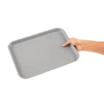Plateaux fast-food Kristallon DP217 gris empilés