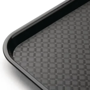 Plateau fast-food Kristallon DP216 noir vu de profil