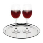 Plateaux ronds inox Olympia J828 empilés