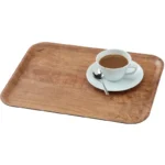 Détail de la surface grainée du plateau Cambro Madeira DR584