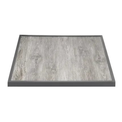 Plateau de table verre trempé Bolero effet grain de bois