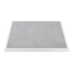 Plateau de table verre trempé Bolero effet pierre gris clair