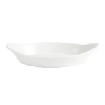 Plats ovales à oreilles Olympia Whiteware 204 x 115 mm en porcelaine blanche, lot de 6